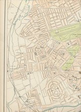 KARTE Teller 67 "Nottingham" aus dem Royal Atlas of England & Wales 35 cm x 46 cm;