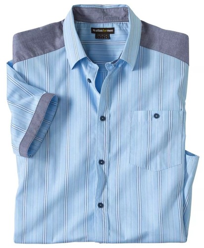 Kurzarm hemd herren blau 5 - hemd,