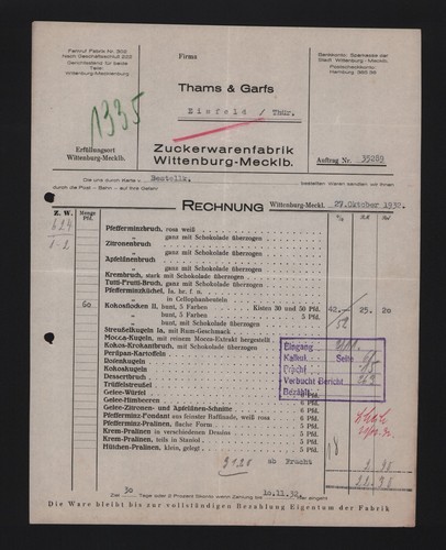 Wittenburg rechnung 1932 - rechnung,
