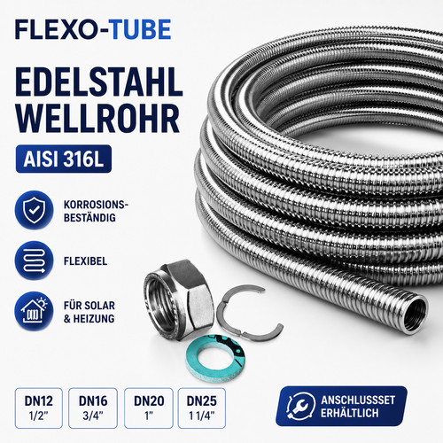 Flexo tube edelstahl - flexo-tube, wellrohr
