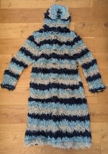 OILILY FLOKATI MANTEL BLAU/GRAU GR. S WIE NEU