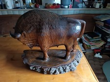 Wisent ,geschnitzt aus Holz 50