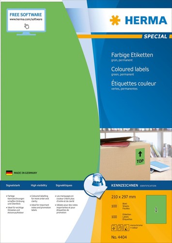 Etiketten grün 210x297 mm - etiketten,