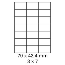 3000 Bogen Etiketten weiß 70