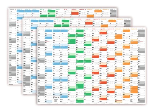 Rainbow wandkalender din a0 - 3x,