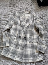 Schwarz/Weiss Karierter Blazer