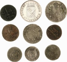 Lot - Bremen - 9x: Silber- und Kupfermünzen des 18.-19. Jahrhunderts
