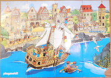 Playmobil vintage Poster Ritterburg Piraten Bauanleitung Piratenschiff 59,5x42cm