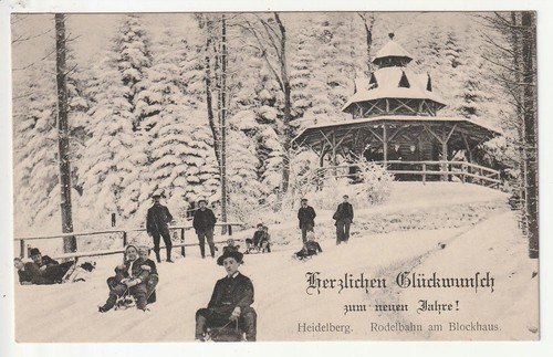 Heidelberg rodelbahn - ak,