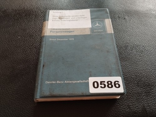 586 mercedes benz tabellenbuch - 586,