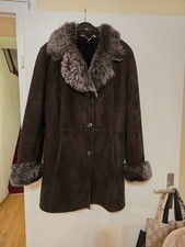 JOBIS Lammfell Ledermantel schokobraun Gr. 38