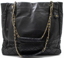 CHANEL TOTE BAG CHAIN SHOULDER BAG 255 TASCHE SCHULTERTASCHE MATTELASSE LUXUS