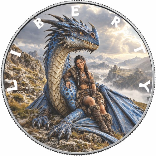 Queen the azure dragon - dragon, 1oz