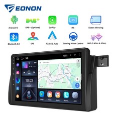 Android 13 CarPlay Autoradio 9" GPS Navi Lenkrad-FB Für BMW 3er E46 318 320 325i