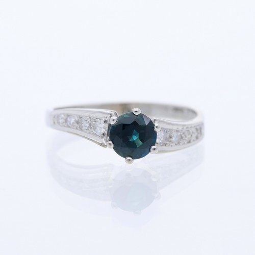 Diamanten saphir ring ct - 0,63,