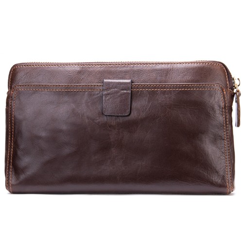 Herren leder business clutch - leder,