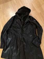 Schwarze Damen Lederjacke Größe 46 mit Kapuze von Gypsy
