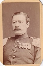 CDV - Offizier mit Orden / Ordenspange - Stettin 1876