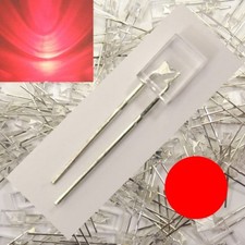 LED Rechteckig Rot Klar