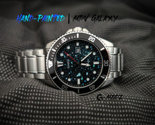 Bespoke Hand-Painted Casio Duro Mod MDV-107 – Galaxy Dial Diver Watch