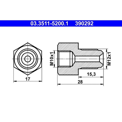 Adapter bremsleitung ate - bremsleitung,