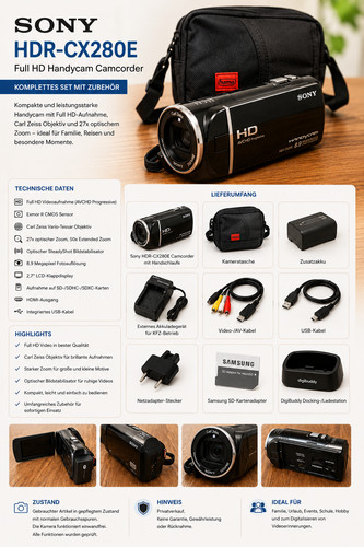 Sony hdr cx280e full - hdr-cx280e,