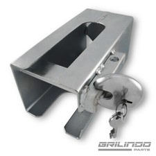 Kastensicherung Anhängerschloss Kastenschloss Rundschloss Anhängerkupplung Stahl