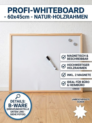 Whiteboard 60x45cm magnettafel - 60x45cm,