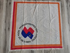 Halstuch Pfingsttreffen FDJ Jugend DDR Gera 25-26.5. 1985 mit Unterschriften