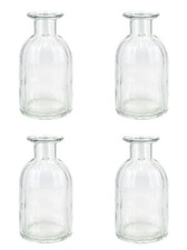 4 Glasflaschen Blumenvasen