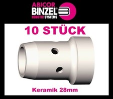 10 STÜCK ABICOR BINZEL Gasverteiler Keramik 28 mm # 030.0190 MB GRIP 401 / 501 D