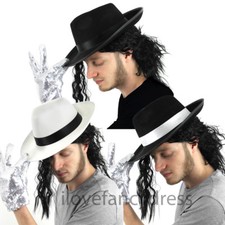 FEDORA MÜTZE MIT PERÜCKE