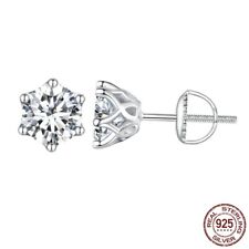 Moissanit Ohrstecker 0.5 - 2.0 Karat 925er Silber m. GRA-Zertifikat Paar/einzeln