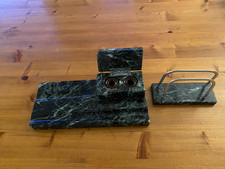 Antik Marmor Schreibtisch Set