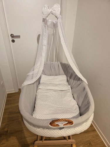 Xxl stubenwagen mit - mit, weidenkorb