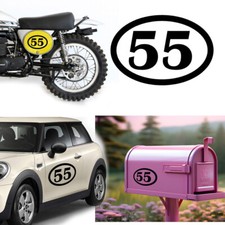 Numero 55 v1 Oval, Aufkleber