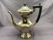 GROSSE KANNE VERSILBERTES METALL QUEEN ANNE STIL HÖHE 26cm