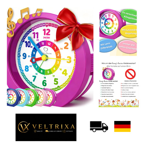 Kinderwecker violett analog - kinderwecker,