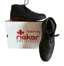 Rieker Herren Gr.44, kurzschaft, Schnürstiefel, Leder, Schwarz,OVP