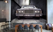 3D Retro Alt Auto Q7301 Tapete