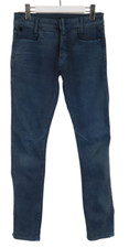G-Star D-Staq 5-Pkt Slim Coj Herrenjeans W30/L34 Blau Denim Knöpfe Fly Coated