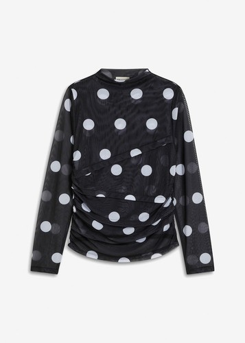 Langarmshirt aus zartem - , mesh