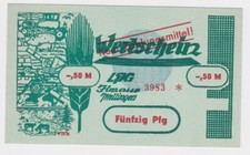 Banknote 0.50 Mark GDR LPG