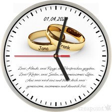 #320 Wanduhr » Hochzeit «
