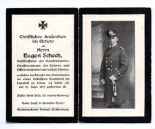 Altes Sterbebild Schiffsoffizier Handelsmarine Marine Lazarett Libau 1915