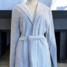 Cawö Damen Bademantel Kapuze gestreift 6221 Capri Größe 42