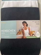 Tchibo Damen Unterhemden 2 St. Hemdchen Gr. M 40/42  Schwarz/Weiß NEU
