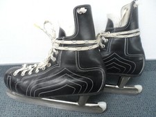 Profi Eishockey Stiefel Gr. 43 Schlittschuhe Leder 60 / 70er Jahre Wintersport