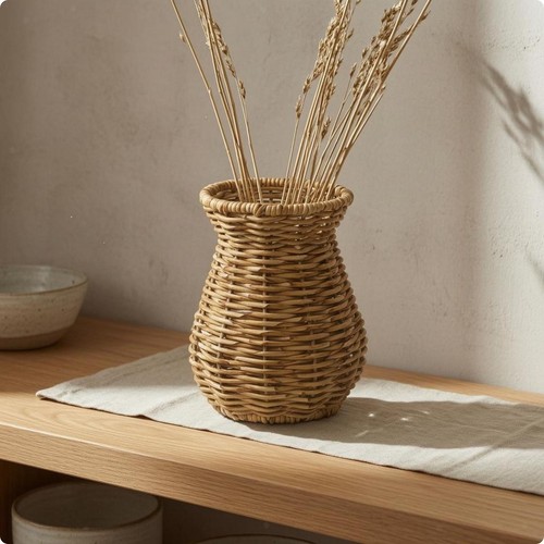 Gewebte vase handgeflochtene - gewebte,