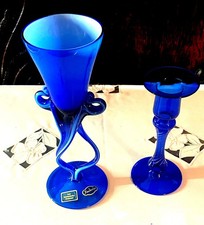 2 Vasen filigrane Glas